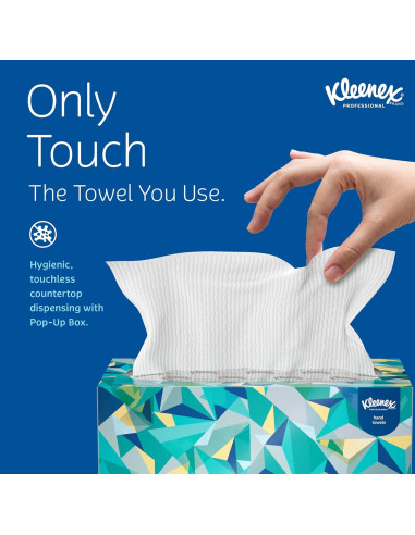 KLEENEX Toallas de Mano Pop-Up 120 Piezas Papel 22.86x26.67cm