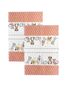 Toallas de Cocina para Perros 100% Algodón Multicolor Set de 2