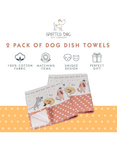 Toallas de Cocina para Perros 100% Algodón Multicolor Set de 2 2