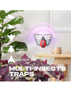 Trampa de Insectos Voladores ILCPP con Luz LED UV y 3 Recargas 2
