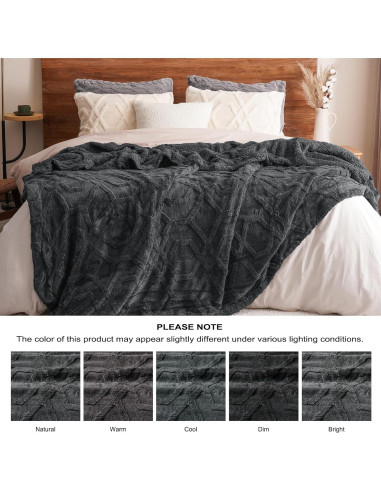 Manta de Fleece PHF Gris Oscuro 127x152cm Invierno 510GSM