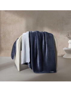 Manta de lanzamiento Calvin Klein 127x178 cm azul reversible 2