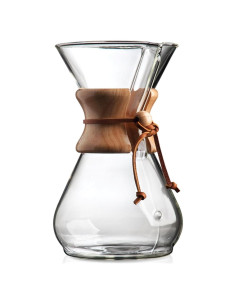 Cafetera Chemex Pour-Over Clásica 10 Tazas - Vidrio Borosilicato
