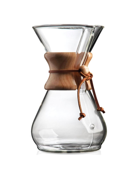 Cafetera Chemex Pour-Over Clásica 10 Tazas - Vidrio Borosilicato