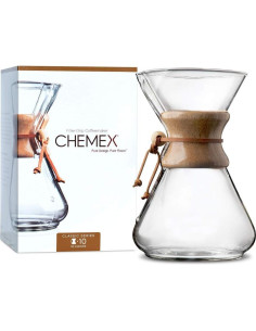 Cafetera Chemex Pour-Over Clásica 10 Tazas - Vidrio Borosilicato 2