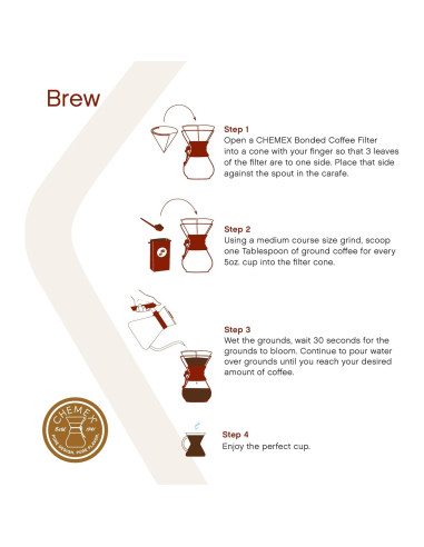 Cafetera Chemex Pour-Over Clásica 10 Tazas - Vidrio Borosilicato