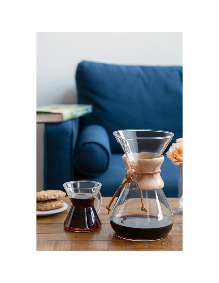 Cafetera Chemex Pour-Over Clásica 10 Tazas - Vidrio Borosilicato