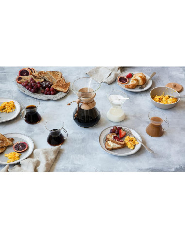 Cafetera Chemex Pour-Over Clásica 10 Tazas - Vidrio Borosilicato