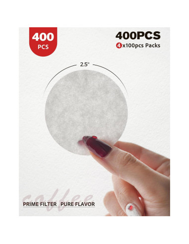 Filtros de café desechables Bake Choice 400 unidades 6.35 cm