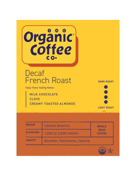 Café Orgánico Descafinado Tostado Francés 2KG The Organic Coffee Co.