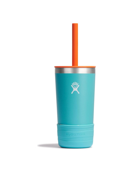 Taza Hydro Flask Kids 355 ml Azul Marino con Tapa y Popote