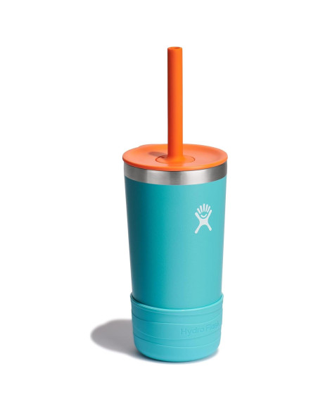 Taza Hydro Flask Kids 355 ml Azul Marino con Tapa y Popote