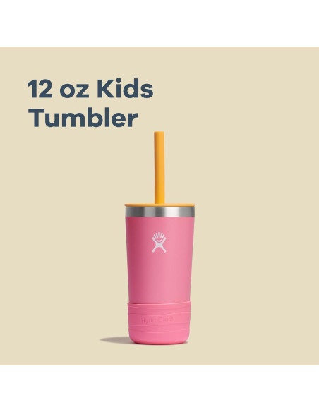 Taza Hydro Flask Kids 355 ml Azul Marino con Tapa y Popote