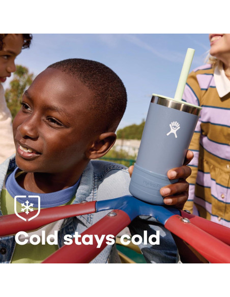 Taza Hydro Flask Kids 355 ml Azul Marino con Tapa y Popote