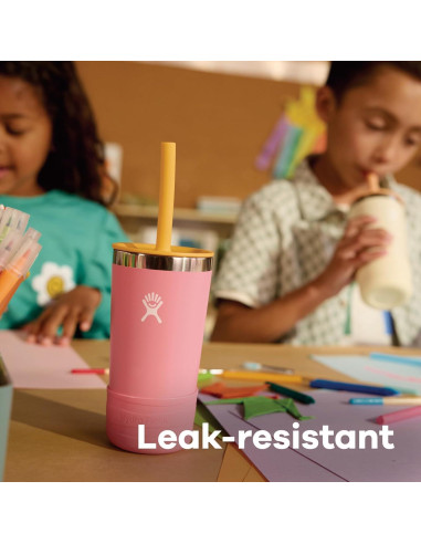 Taza Hydro Flask Kids 355 ml Azul Marino con Tapa y Popote