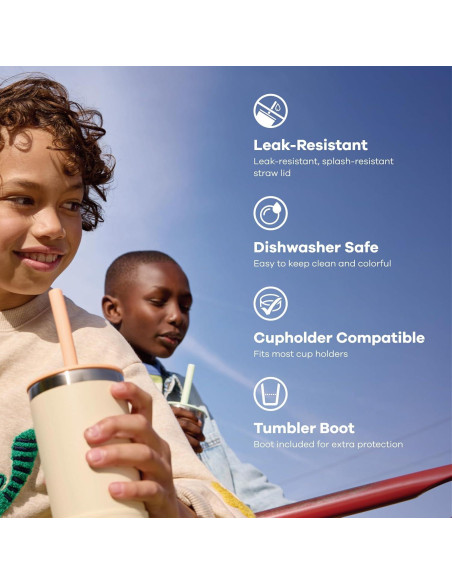 Taza Hydro Flask Kids 355 ml Azul Marino con Tapa y Popote