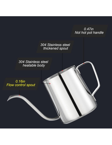 Tetera de Pico de Ganso PARACITY 350ml Acero Inoxidable