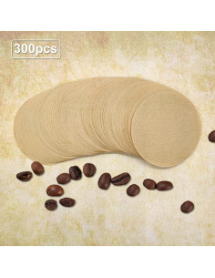 Filtros de Papel Redondos sin Blanquear BlingKingdom 300pcs 6.4cm 2