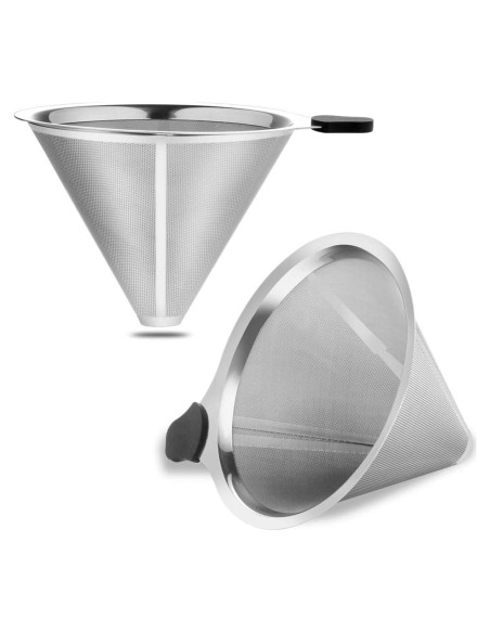 Filtro de café reutilizable Meichu 2PCS acero inoxidable