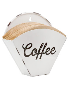 Soporte para Filtros de Café AuldHome Cerámica Blanca Vintage