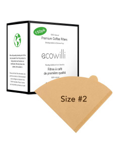 Filtros de Café de Goteo Biodegradables Ecowilli 150 Unidades