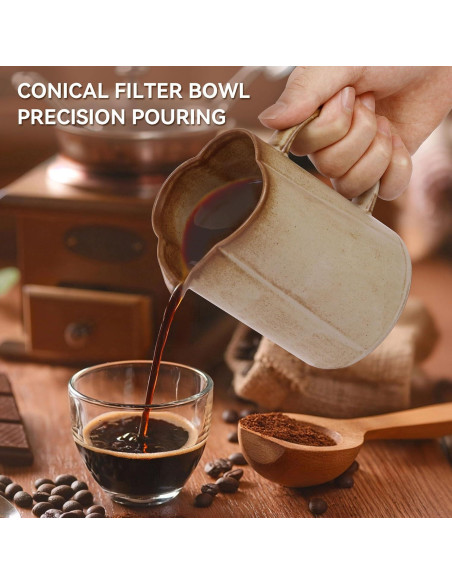 Cafetera de Goteo AZYM Amarilla con Dripper V60 y 20 Filtros