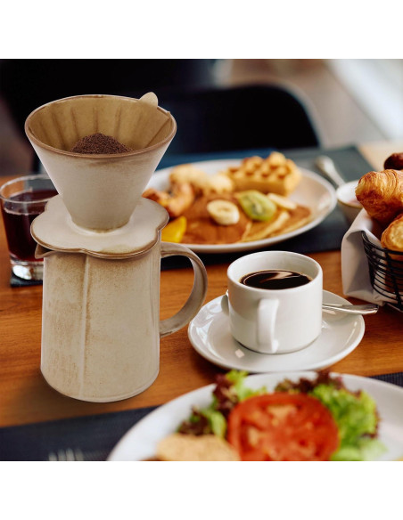 Cafetera de Goteo AZYM Amarilla con Dripper V60 y 20 Filtros