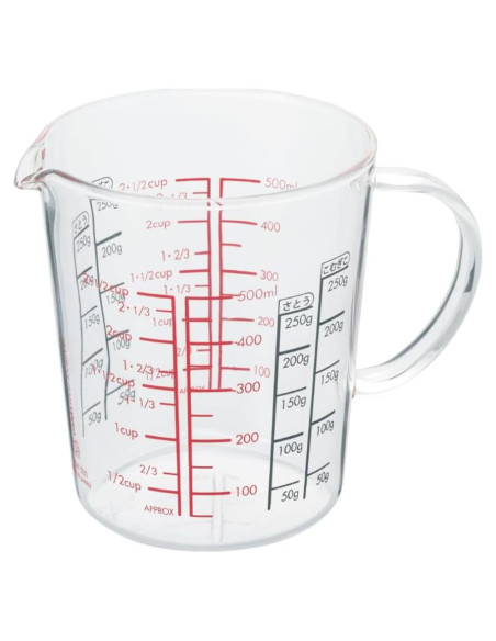 Taza Medidora de Vidrio Hario 500ml Resistente al Calor