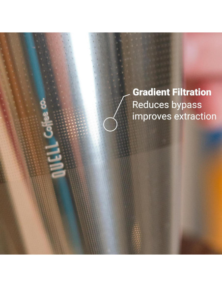 Filtro de café reutilizable Quell para Hario V60-02, acero inoxidable