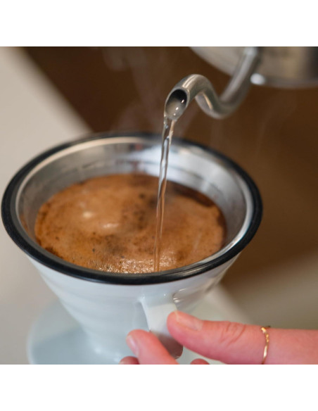 Filtro de café reutilizable Quell para Hario V60-02, acero inoxidable