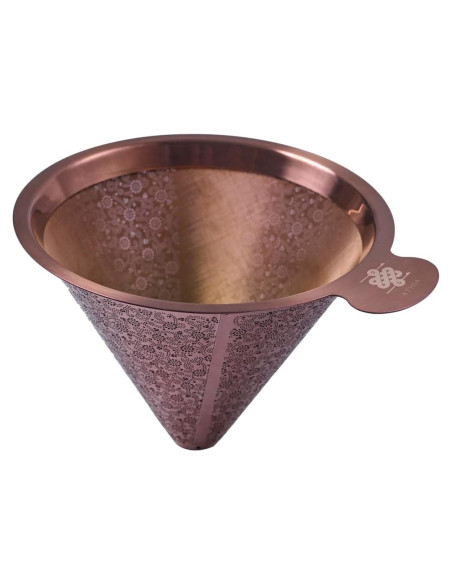 Dripper de Café Reutilizable ATHIA Dorado, Acero Inoxidable