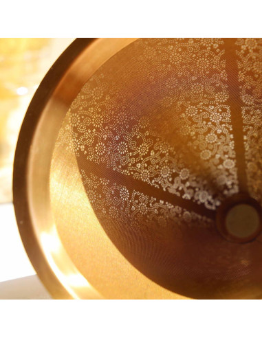 Dripper de Café Reutilizable ATHIA Dorado, Acero Inoxidable