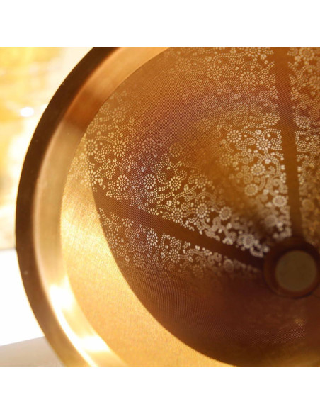 Dripper de Café Reutilizable ATHIA Dorado, Acero Inoxidable