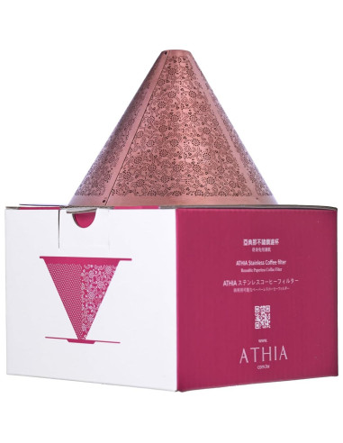 Dripper de Café Reutilizable ATHIA Dorado, Acero Inoxidable