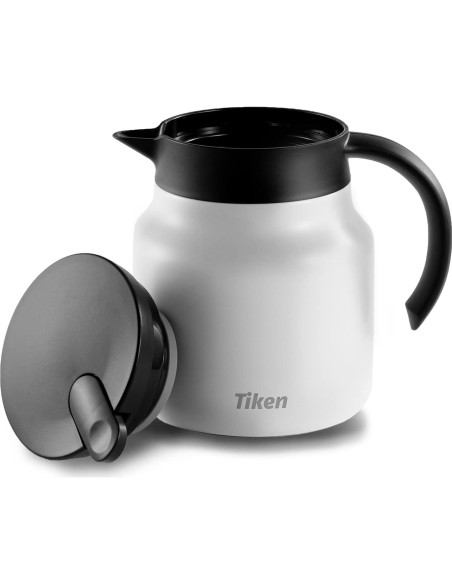 Servidor de Café Tiken 800ML Acero Inoxidable Aislado Blanco