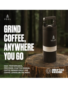 Molinillo de Café Manual VSSL Java G45 - Acero Inoxidable, 45g 2