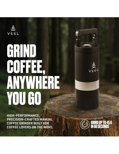 Molinillo de Café Manual VSSL Java G45 - Acero Inoxidable, 45g