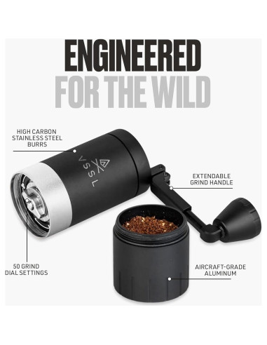 Molinillo de Café Manual VSSL Java G45 - Acero Inoxidable, 45g