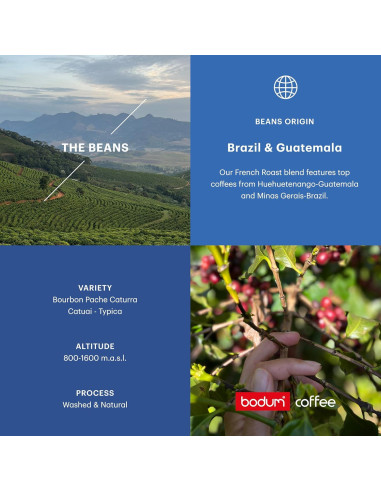 Café en Grano Entero Bodum Tostado Francés 340g