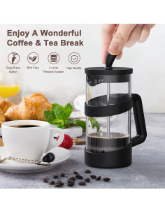 Prensa Francesa RAINBEAN 1000 ml Vidrio para Café y Té 2