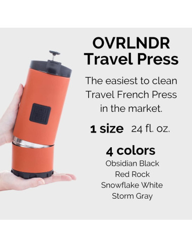 Prensa Francesa BruTrek OVRLNDR 710 ml Aislada Doble Pared