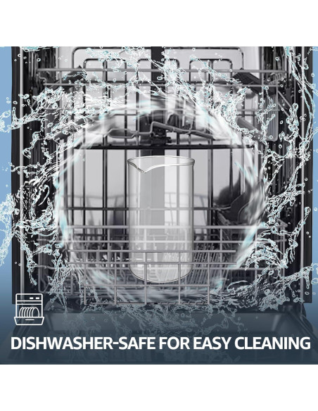 Reemplazo de Vidrio para Prensa Francesa TEITEAI 1L Apto Lavavajillas