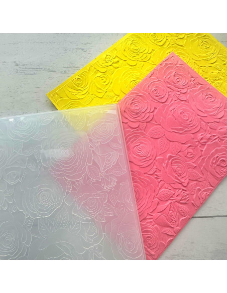 Carpeta de Embossing 3D Arbuya Flores de Rosas 11.5x16.5 cm