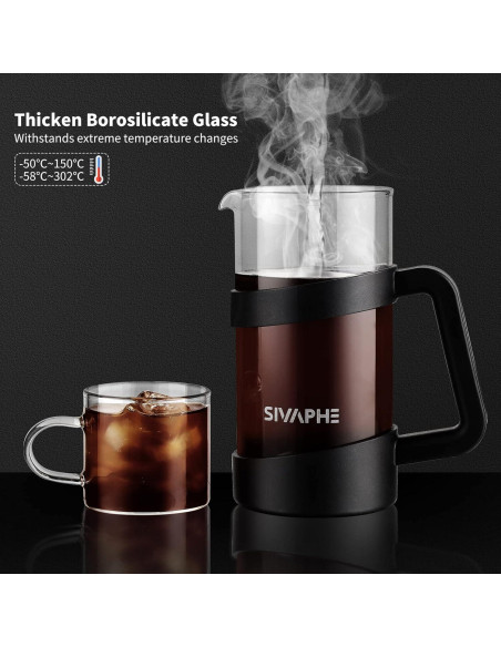 Cafetera Prensa Francesa Sivaphe 12oz Borosilicato Manual