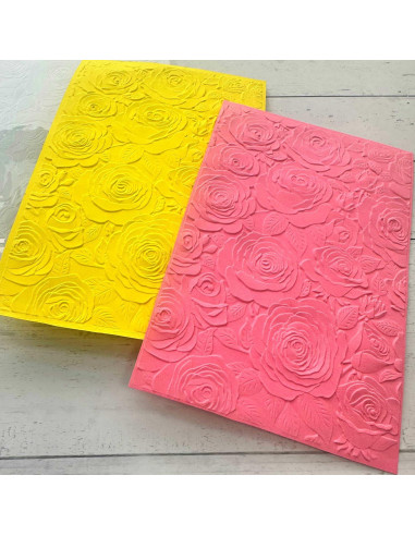 Carpeta de Embossing 3D Arbuya Flores de Rosas 11.5x16.5 cm