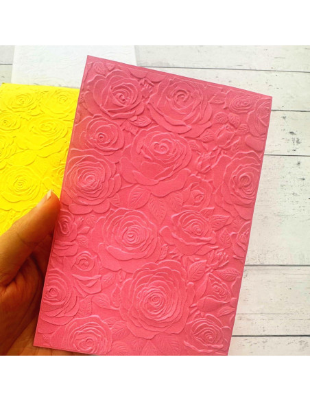 Carpeta de Embossing 3D Arbuya Flores de Rosas 11.5x16.5 cm