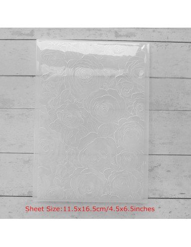 Carpeta de Embossing 3D Arbuya Flores de Rosas 11.5x16.5 cm