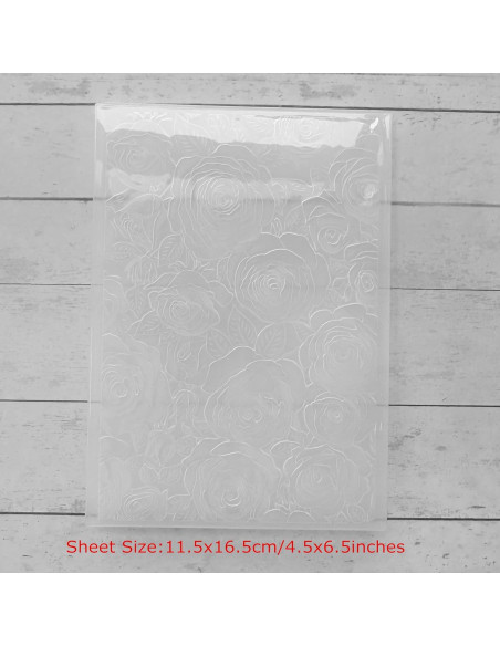 Carpeta de Embossing 3D Arbuya Flores de Rosas 11.5x16.5 cm