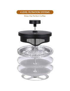 Cafetera Prensa Francesa TBGENIUS 600 ml Vidrio Borosilicato 2