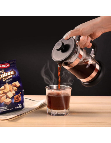 Cafetera Prensa Francesa TBGENIUS 600 ml Vidrio Borosilicato